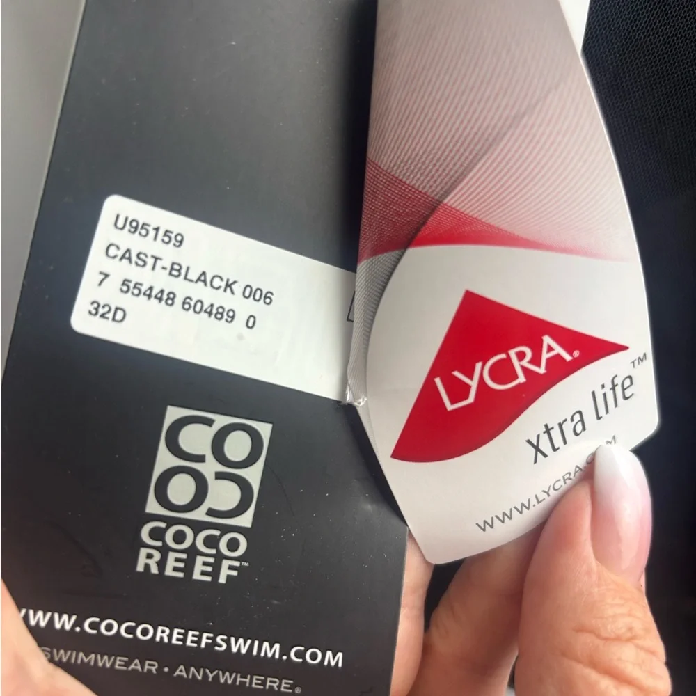 Coco Reef Womens Classic Solid Aura Crop Underwire Bikini Top NWT!Size 32D - Picture 13 of 13